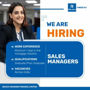 Bajaj Finserv Recruitments 2024 For Sales Managers | Pan India Job Vacancy 2024